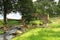 A Stone Bridge Crosses a Stream in West Yorkshire