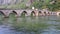 Stone bridge on Drina river Visegrad Bosnia