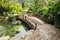 Stone bridge in garden