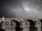 Stone Bridge and Lightning Storm