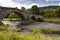 Stone bridge and old cottage at Llanrwst