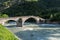 Stone bridge over the Dora Baltea River, Echallod, near Issogne