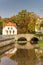 Stone bridge over historical canal in Gottingen