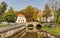 Stone bridge over historical canal in Gottingen