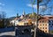 Stone bridge over Mur river. Murau, Styria, Austria.