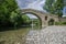 Stone bridge of Portitsa and Ziaka in Epirus mountains near Grevena in Greece