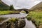 stone bridge, stream. Scottish landscape. Scotland, Great Britain