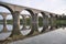 Stone bridges crossing river Ardeche