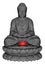 Stone Buddha - 3D render