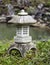 Stone buddhist lamp in japanese garden
