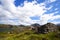 Stone built sheepfold and landscape