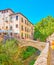 The stone Cabrera bridge over Darro river, Granada, Spain