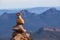 Stone cairn on top of Mount William, Grampians