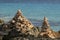 Stone cairns at Cape Salines