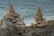 Stone cairns at Cape Salines