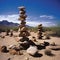 Stone Cairns Guardians of the Desert Sands