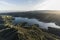 Stone Canyon Reservoir Aerial in Los Angeles California