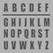 Stone carved alphabet font