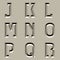 Stone carved alphabet font - part 2