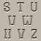 Stone carved alphabet font - part 3