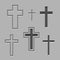 Stone carved christian crosses