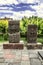 Stone carved cross on the territory of the Church of Martyr Gayane in Etchmiadzin