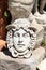 Stone carved Medusa head