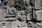 Stone carving. at Borobudur temple, Magelang, Indonesia