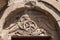 Stone carvings with cross. Exterior details of Jvari Monastery. Georgia