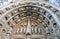 Stone carvings on the entrance of The church of Notre Dame du Sablon, Brussels