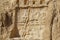 Stone carvings on Tomb of Darius the Great,Persepolis, Iran.