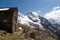 Stone chalet in Alps