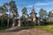 Stone chapel in the name of all the saints of Valaam in the morning