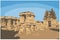 Stone chariot at the Vitthala Temple in Hampi vector landscape