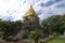 The stone chedi of the Wat Chiang Man
