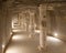 Stone columns reinforcing the passageway from the second entrance on the south side of the Djoser pyramid.