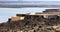 Stone constructions in the volcanic landscape of Lanzarote