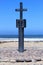 Stone cross at Cape Cross Bay, Skeleton Coast Namibia