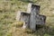 Stone cross on medieval ukrainian Cossack`s cemetery,Odessa