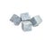 Stone cubes on white background