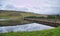 The stone dam of Scar House Reservoir in Nidderdale, Yorkshire, England, UK