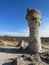 The Stone Desert or Stone Forest near Varna. Naturally formed column rocks. Fairytale like landscape. Bulgaria.