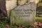 Stone direction sign at Teggs Nose Country Park on the edge of t