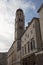 Stone facade and tower, from one of the main streets in Dubrovnik, Croatia