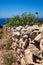 Stone fense on south bank of Malta island