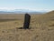 Stone figure in the Steppe, sacred place.