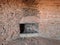 Stone fireplace inside the cabins at Valley of Fire, Nevada