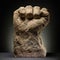 Stone Fist Sculpture In The Style Of Incisioni Series