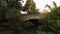 Stone Foot Bridge crossing a creek in wooded area.