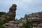 Stone formation in torcal national park